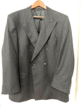 Vintage Marks & Spencer St Michael Wool Cashmere Double Breasted Blazer 44M